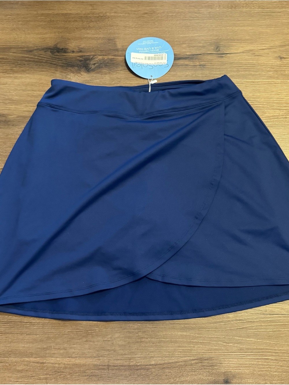 SanSoleil Women’s Navy Wrap-Front Golf Skort – Size Medium NWT